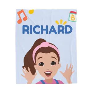 Custom Rachel Fleece Blanket Velveteen Plush Cozy Kids Gift Custom Rachel Fleece Blanket Velveteen Plush Cozy Kids Gift