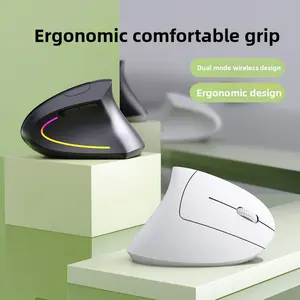 BEFAERON  Ergonomic Vertical Mouse - Bluetooth & USB Dual Mode, Silent Clicks for Laptop, PC, Mac,  Silent Wireless Mouse for Long Hours Work, Gaming & Design