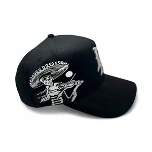 La Mu3rTe Remastered Black Hat Cap - Exclusive Suede Brim Full Cotton Crown Stylish Comfortable Versatile Wardrobe Addition