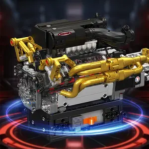 974PCS Valkyrie V12 Engine Model Sets Desktop Ornaments Technical Toys Simulated Gearbox Assembly Bricks Holiday Gifts Building Kit