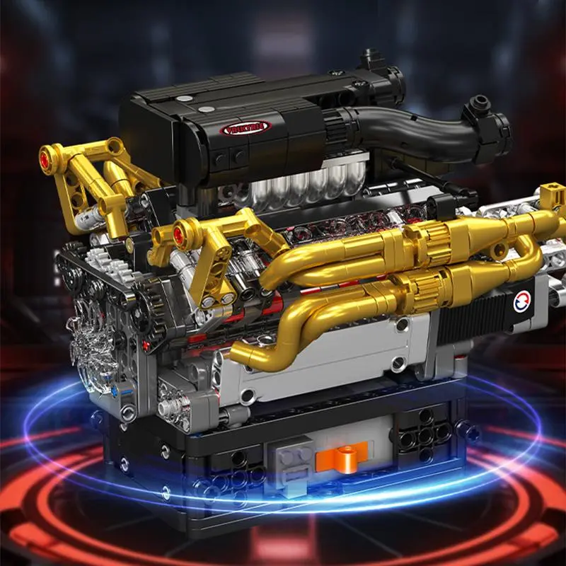 974PCS Valkyrie V12 Engine Model Sets Desktop Ornaments Technical Toys Simulated Gearbox Assembly Bricks Building Block Sets Holiday Gifts Building Kit