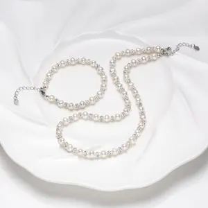 【Shining Lazer】Freshwater Pipless Pearl Set(5-6mm) S925