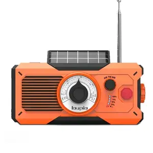 Emergency Weather Radio, Solar & Hand Crank Power, Am/fm/noaa, 8 LED Flashlight, Reading Light, USB Charging, Rechargeable Radio, Portable, Solar Powered Radio, Ideal for Outdoors & Emergencies