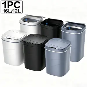 16L/12L (4.25/3.17 Gal) Touchless Automatic Trash Can, Motion Sensor Hands-Free, Quiet Operation, Battery Powered (Batteries Not Included), for Bathroom Kitchen Office Bedroom, Great Gift, Induction Trash Can