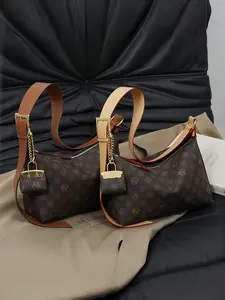 Light luxury women’s hobo bag, classic retro print PU crossbody bag, relaxed casual crescent shoulder bag, vintage multifunctional women’s shoulder/crossbody bag, high-quality everyday commuter bag, elegant minimalist women’s tote bag, large-capacity desi