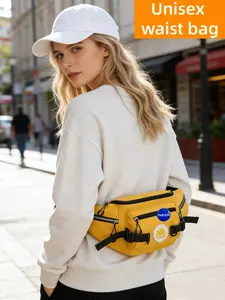 Large Capacity Men's Messenger Bag, Commuter Shoulder Bag, Fashion Crossbody Waist Pack, Unisex Colorblock Bag for Outdoor Leisure Travel Riding