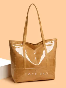 Texture style minimalist and high-end fashion tote bag, solid color retro casual versatile large capacity shoulder bag, easy to carry, can accommodate files and tablets, Textured Commuter Bag, suitable for shopping and commuting, Fashionable Casual Bag