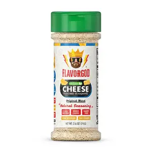 FlavorGod Cheese Seasoning with Garlic, Himalayan Pink Salt and Real Almonds - Vegan and Lactose Intolerant Friendly - Spice