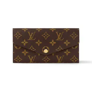 Louis Vuitton Sarah Monogram Long Wallet for Women, Coated Canvas, Red
