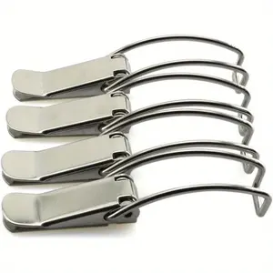 4pcs 73mm/ 2.87inch Spring Loaded Toggle Latch Hasp, 304 Stainless Steel Box Cabinet Spring Loaded Locks Hasps