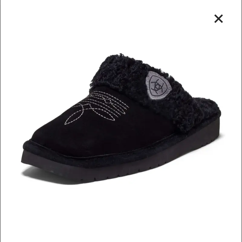 Jackie square toe slippers (Black) Women