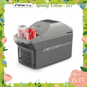 Upstreman car fridges 10QT/12QT Portable Electric Cooler & Warmer 12V Car Adapter Dual Cooling Heating Compact mini fridges with Shoulder Strap for Camping Travel Boat RV Refrigerator road trip AR09/AR11