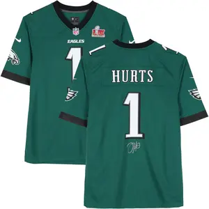 Jalen Hurts Philadelphia Eagles Super Bowl LIX Champions Autographed Nike Super Bowl LIX Green Game Jersey - Fanatics Authentic Certified