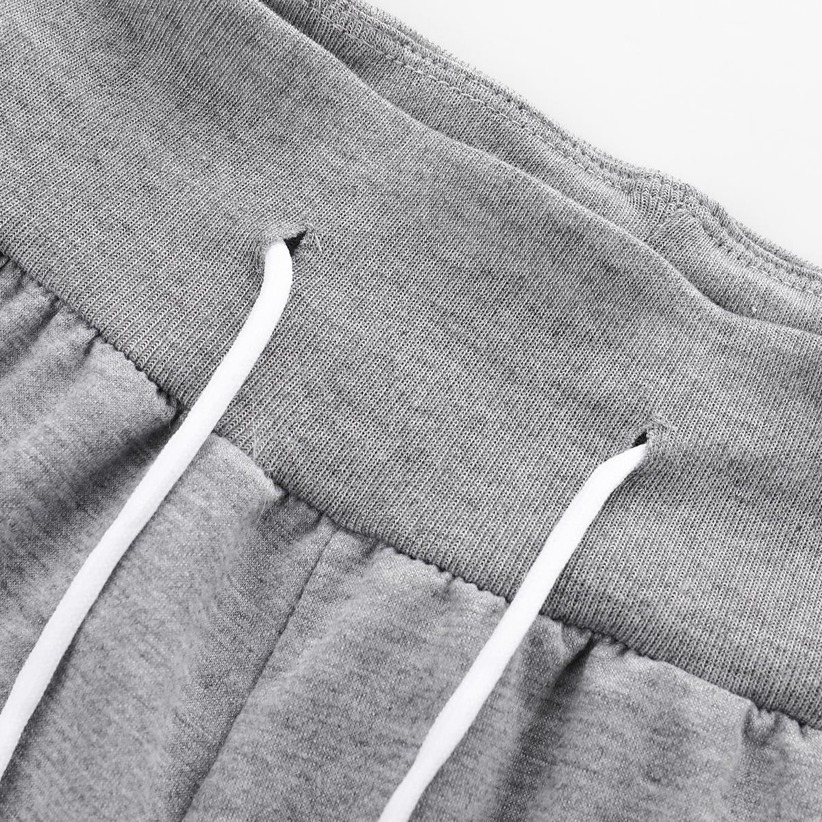 Women’s summer shorts set, suitable for casual sports and everyday activities; solid color; drawstring waist; women’s shorts.