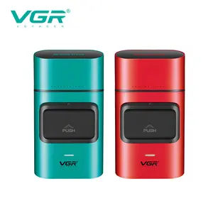 VGR 307 Foil Shaver for Men, Electric Razor with 9000RPM Motor, Professional Shavers with Double Titanium Coated Flexing Foils, Metal Body, Mens Shaver for Face & Bald Head