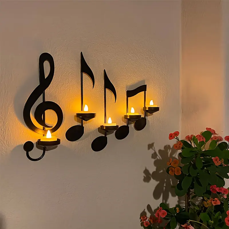 4 Note Candle Partition Shelf, Wall Hanging Storage Shelf, Not Easy To Deformation, For Home Decoration, Festival Decoration, Suitable For Living Room, Corridor, Balcony, Bedroom, Bathroom, Restaurant, Flower Shop And Other Scenes