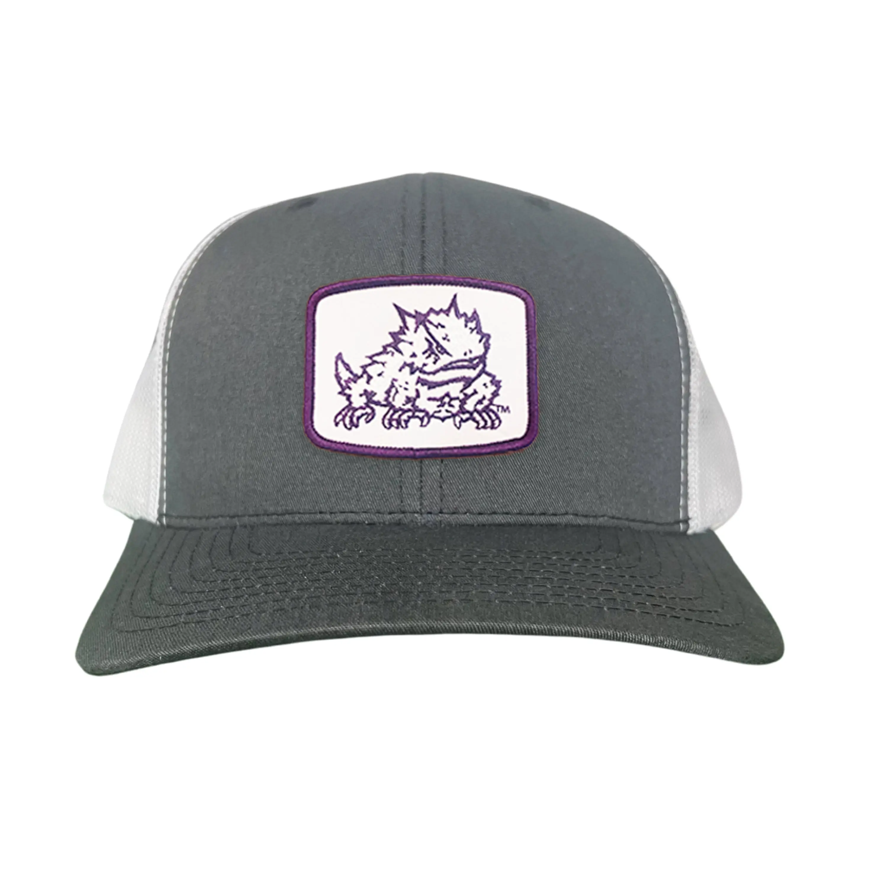 TCU Horned Frog Square Patch / Curved Bill Mesh Snapback / 121 - TCU005