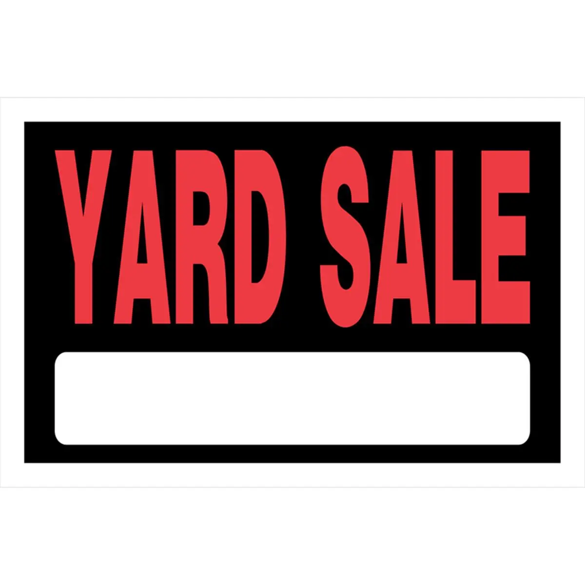 Hillman  8 x 12 in. English Garage Sale Sign, Black - Pack of 6, Decor, Signage, Yard Sign