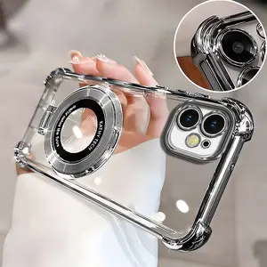 Suitable for [iPhone 12] high-end phone case, Electroplated Luxury Clear Phone Case with Ring Stand Holder 4-Corner Shockproof Camera Protective Cover 952