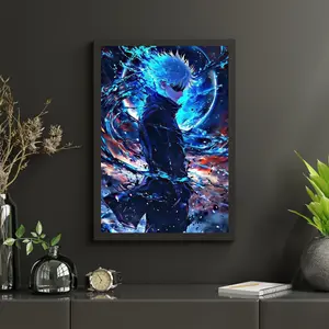 Satoru Gojo Jujutsu Kaisen Portrait Poster,Anime Canvas Print Home Decorations Posters for Room Aesthetic Wall Art Poster