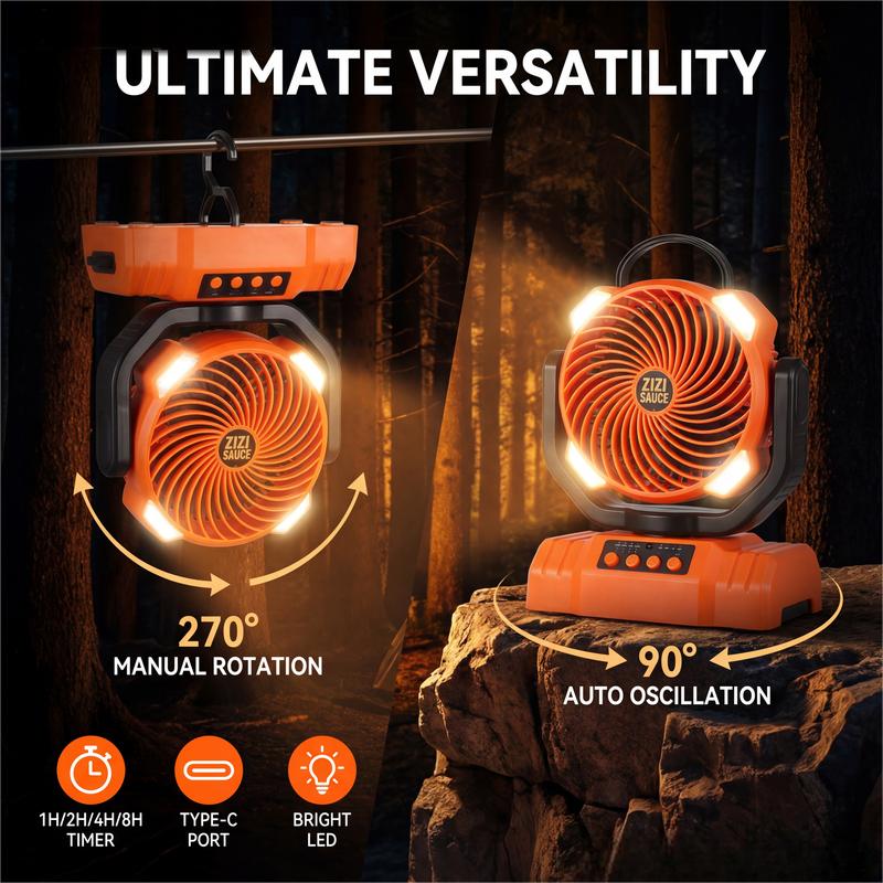 Portable Rechargeable Fan - 8.7-Inch Camping Fan for Outdoort, 10000mAh(58Hrs) Battery Operated Fan for Camping, Auto Oscillation Timing Fans with Remote/Light, ,Outdoor Rechargeable Fan,Operated Camping Battery Powered Fan with Hook&Bright LED Light Portable Rechargeable Fan - 8.7-Inch Camping Fan for Outdoort, 10000mAh(58Hrs) Battery Operated Fan for Camping, Auto Oscillation Timing Fans with Remote/Light, ,Outdoor Rechargeable Fan,Operated Camping Battery Powered Fan with Hook&Bright LED Light