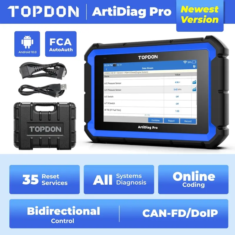 2026 TOPDON ArtiDiag PRO Car Diagnostic Scanner Full System Diagnostic Tool Brake Bidirectional Scan Tool Vehicle