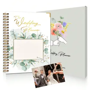 128Sheets Wedding Planner, Wedding Gift, Wedding Journal, Memory Book, Planner Notebook, Wedding Planner Book and Organizer, Hardcover with Metal Corner, Wedding Planner Book & Binder with Wedding Countdown Calendar and Photo Pocket