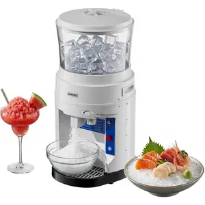 Commercial Shaved Crusher Ice Machine, 1200LB/H Snow Cone Machine with 25L Storage Box, Ice Texture Control, 650W 500RPM Electric Snow Cone Maker for Home, Bars, Cafes, Parties, White