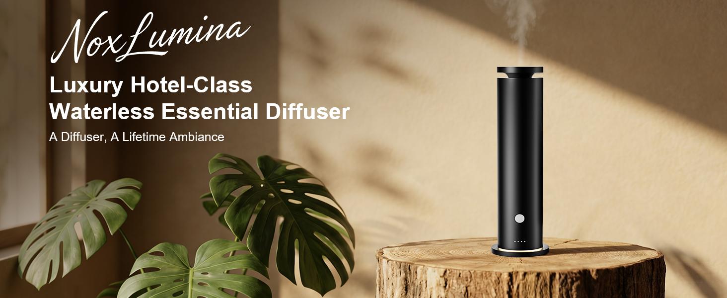 Fussion- Scent Diffuser- Kit| anhydrous essential oil diffuser | Cold-Air Diffusion | home aromatherapy diffuser | remote control with timer | quiet aromatherapy diffuser + Includes Top 5 Luxury Hotel-Inspired Fragrance Oils (20ml)
