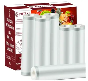 6 Pack 11"x20'(3Rolls) and 8"x20' (3Rolls)Thickened Vacuum Sealer Bags , Smell-Proof, Puncture Prevention, Heavy duty for POTANE, Food Saver, Great for Vacuum storage,Meal Prep or Sous Vide
