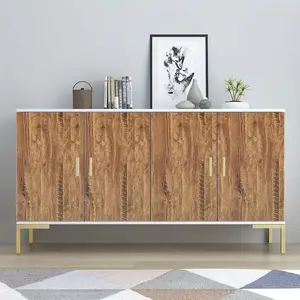 Vintage Distressed Wood Effect Self-Adhesive Wallpaper, Sticky Back Plastic Vinyl Wrap for Furniture Decoration, 40x300cm, Wall Board Panel