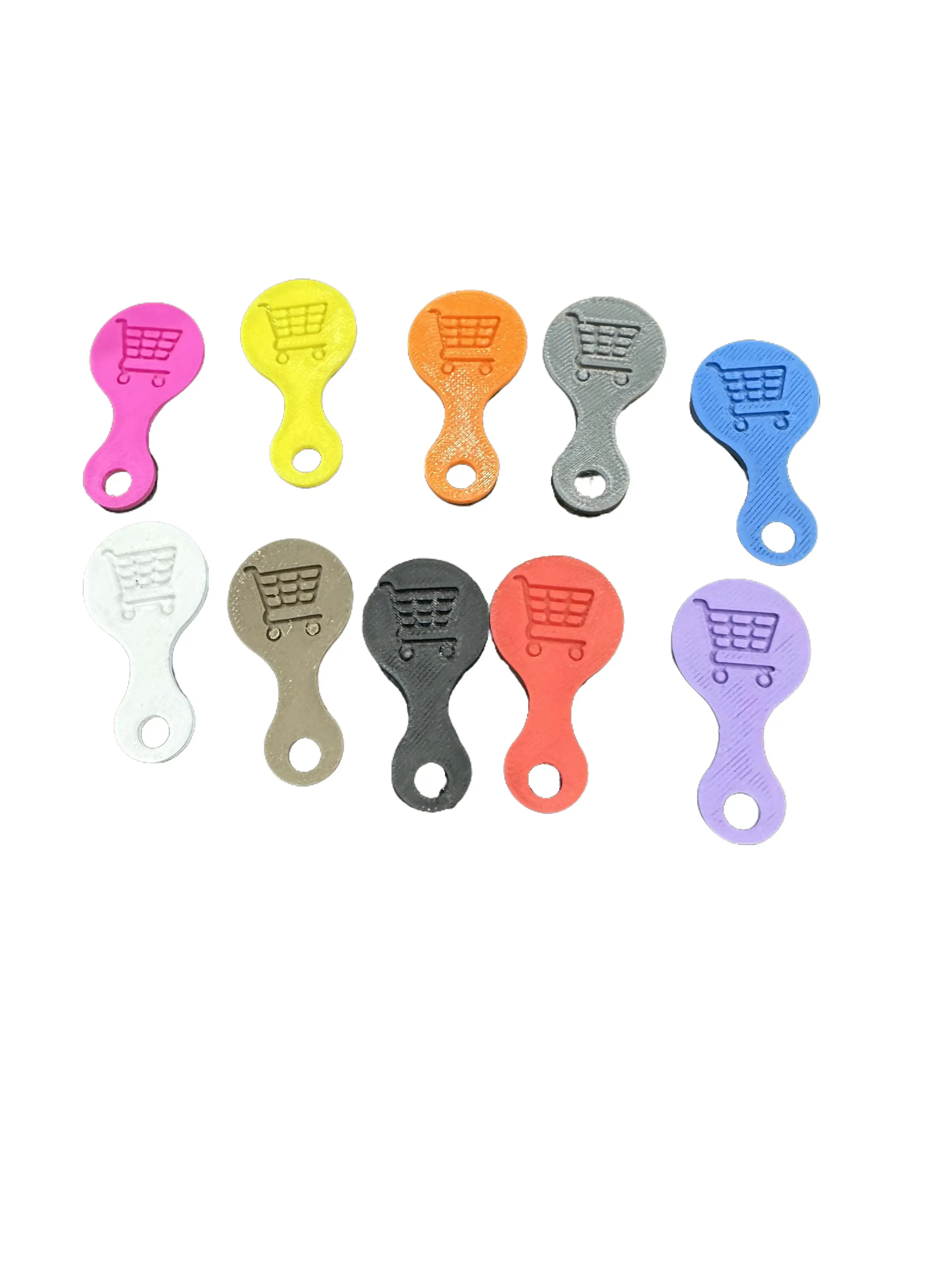 Reusable Shopping Cart Coin Keychain, Trolley Token