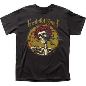 Grateful Dead Grateful Skull Mens T Shirt Music Classic Band Tee New Black