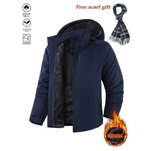 Men's Winter Coats Waterproof Ski Snow Jacket Warm Fleece Jacket Parka Raincoats With Multi-Pockets coat for men waterproof windproof regular fit casual shirt burning  man  outfit retro western winter fleece jacket daily outdoor casual wear