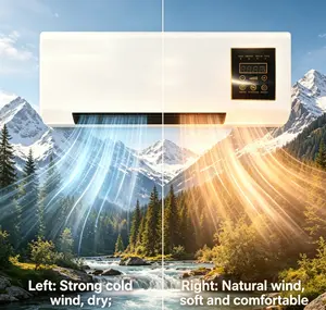 Multifunctional Personal Air Conditioner Fan, Smart Digital Screen Cooling Device, 4 Gears Wind Speed Regulation, Rechargeable Portable Evaporative Air Cooler, Low Noise Desktop Cooling Machine for Indoor Outdoor Use