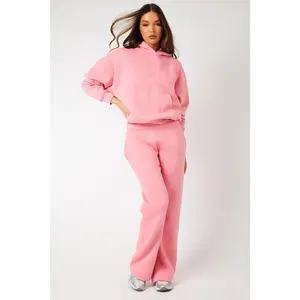 Kaiia KTL Logo Wide Leg Joggers Angel Pink
