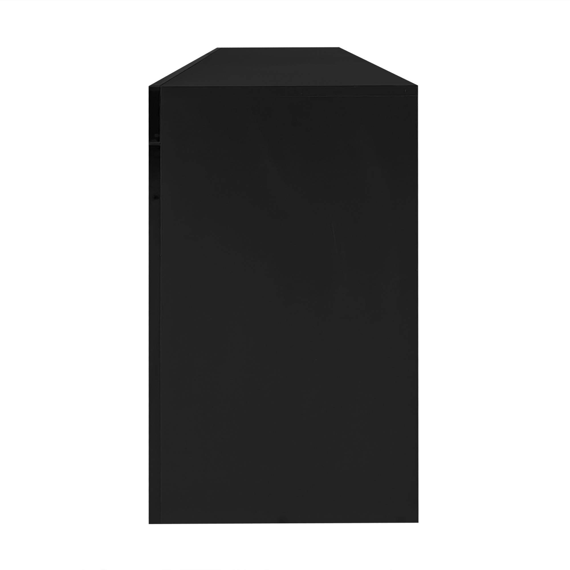 TV wardrobe TV low Board with LED lighting and smart app control, 160*35*60cm TV table living room cabinets high gloss hanging