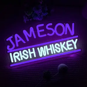 Jameson Irish Whiskey Neon Lights, Bar Style Atmosphere, USB Power, Bedroom & Party Decoration, Relaxing Pub Ambiance, Perfect Gift