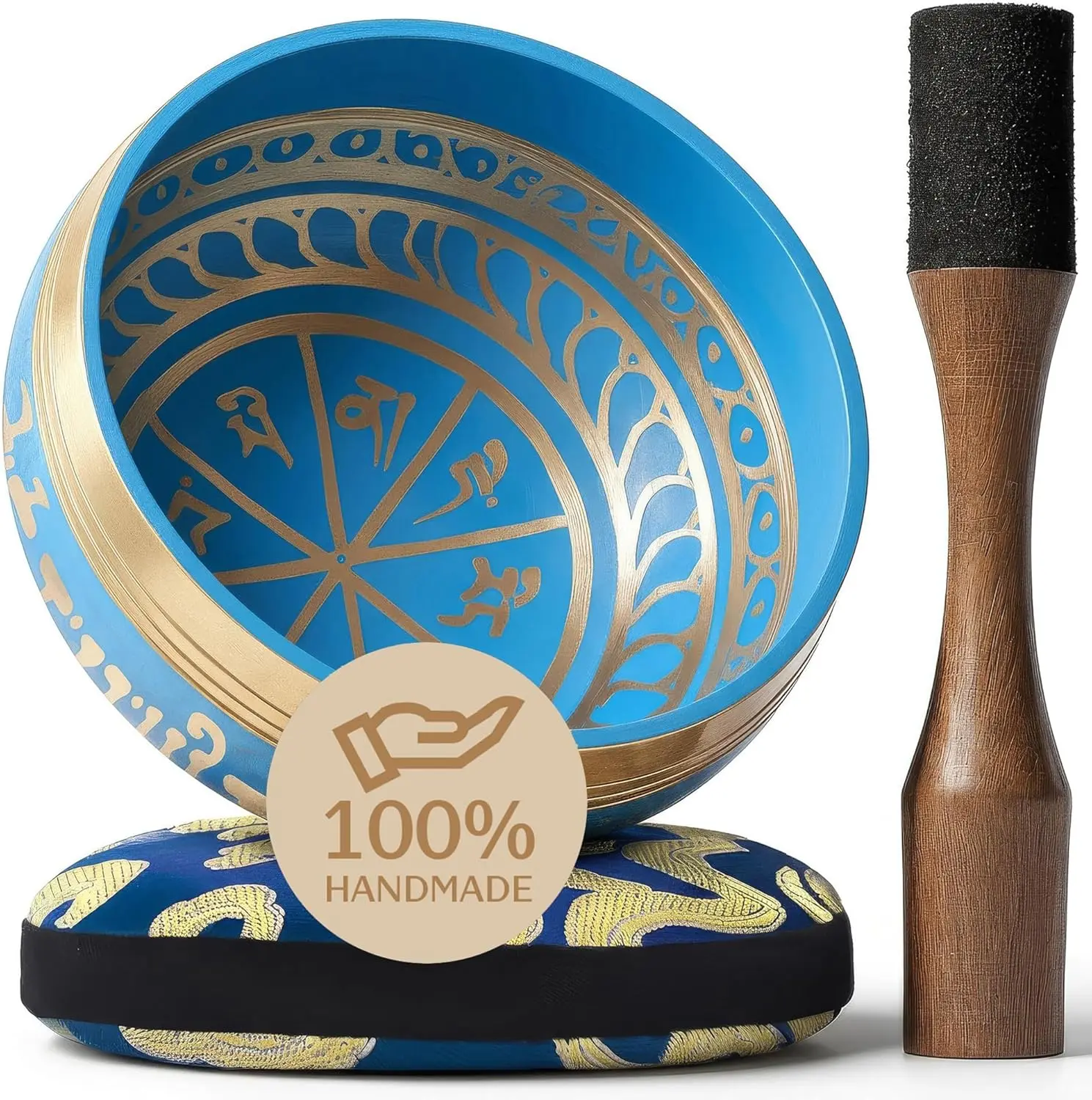 Silent Mind Tibetan Singing Bowl Set – Easy to Play & Beginner Friendly Meditation Bowl with Cushion & Mallet | Stress Relief & Mindfulness | Gift-Ready