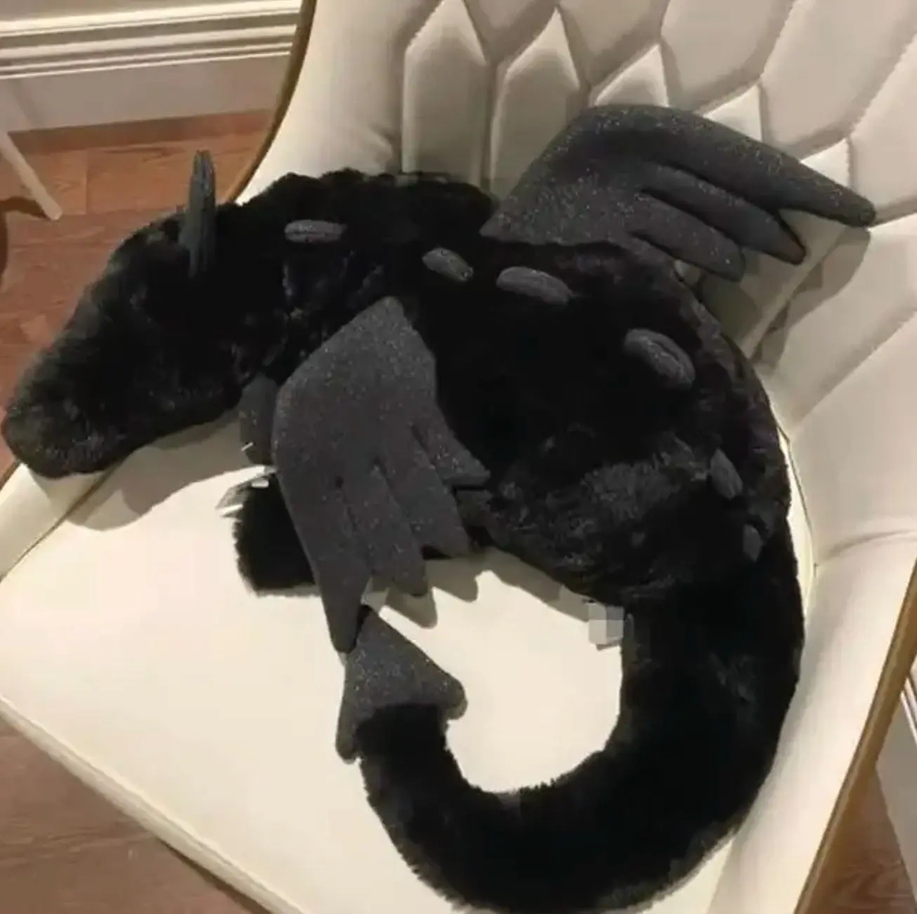 Jellycat Onyx Dragon Plush Toy – Soft Black Dragon Stuffed Animal with Sparkly Wings, Adorable Fantasy Collectible Gift