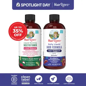 MaryRuth’s Hair Care & Wellness Bundle – Daily Liquid Hair Formula 16 oz & Liquid Morning Multivitamin + Hair Growth Dragon Fruit Melon