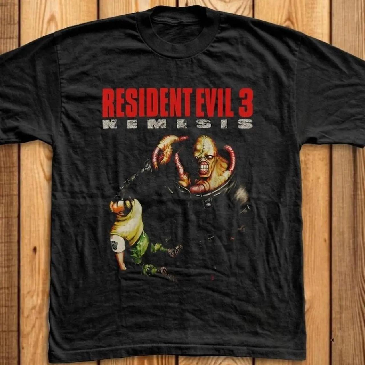 Gildan Men's Black T-shirt, Resident Evil 3 Nemesis black t-shirt, Resident Evil 3 Nemesis Graphic T-Shirt, Retro Horror Game Tee, Vintage Resident Evil Shirt, Survival Horror Gamer Tee, Dark Streetwear Unisex Gift