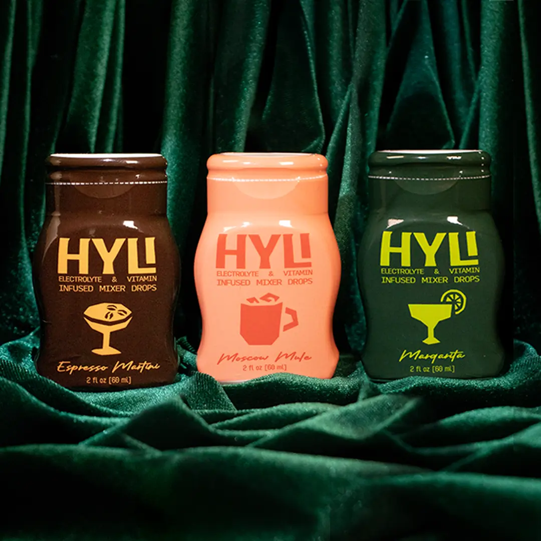 Hyli Drops Variety Pack - Electrolyte & Vitamin Infused Mixer Drops in Margarita, Moscow Mule & Espresso Martini Flavors. 0 Calories, 0 Sugar, All natural ingredients