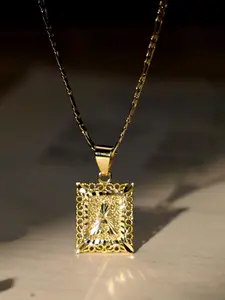 Initial Letter Pendant Necklace, Unisex Initial Jewelry, Unique Gift for Graduation, Fashionable Statement Piece, A-Z Letters Available