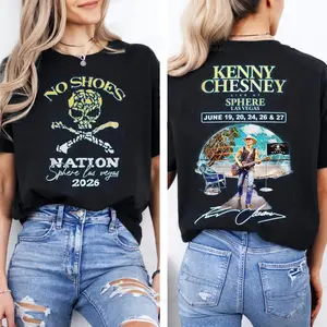 Kenny Chesney No Shoes Nation Tour 2026 Gifts for Fans 2-Sided T-Shirt – Country Music Merch