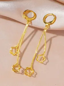 New Five pointed star tassel pendant earrings, copper plated gold earrings, Trendy jewelry, women's fashionable wedding jewelry, Valentine's Day gifts for friends, Mother's Day gifts