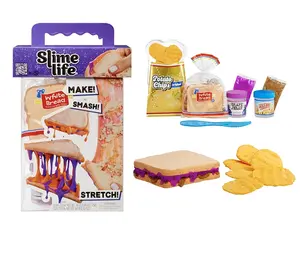 Slime Life PB&J with Chips DIY Slime Kit, Make, Smash, and Stretch Your Food Slime, Ages 8+