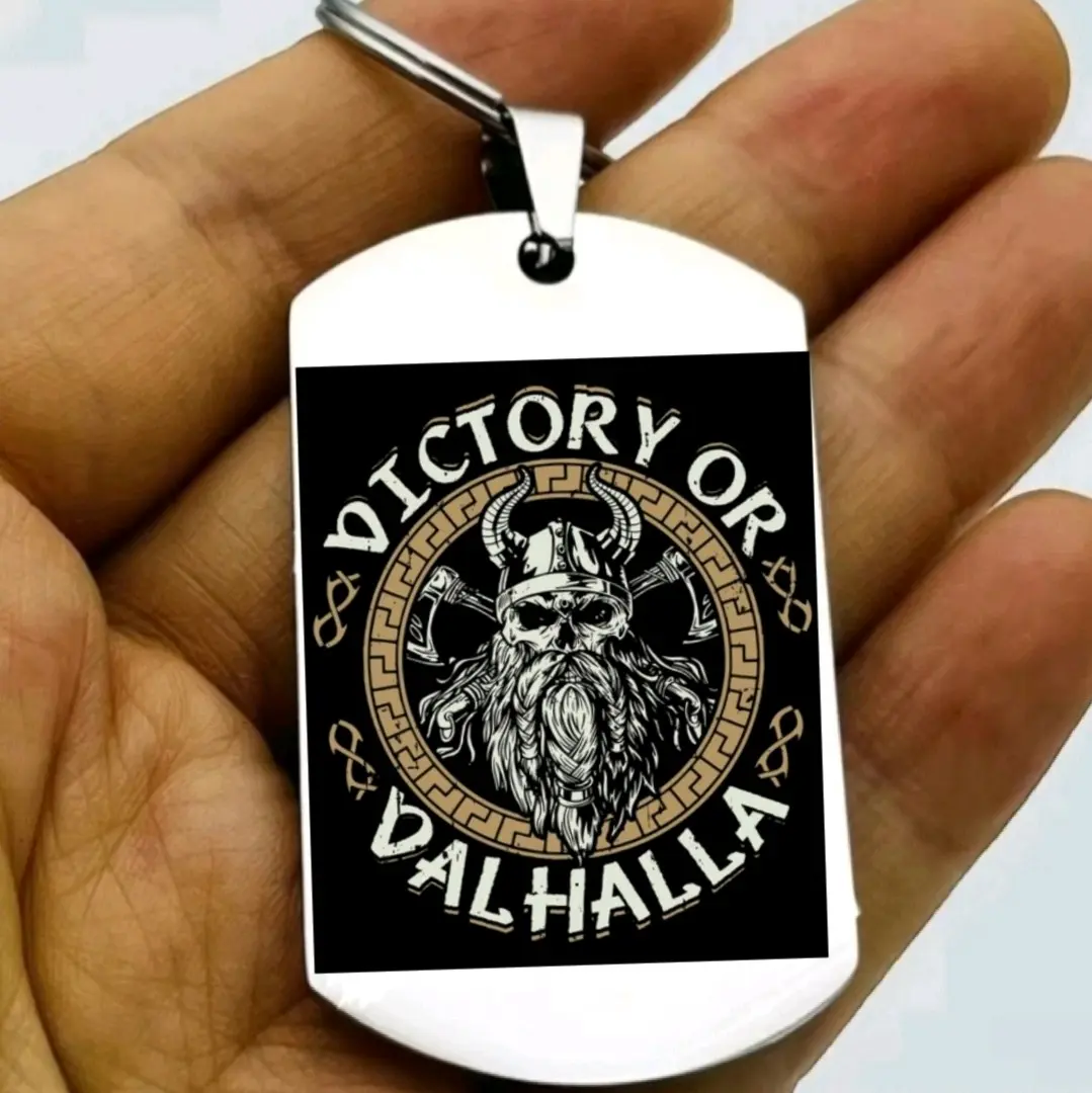 viking warrior victory or Dalhalla art keychain