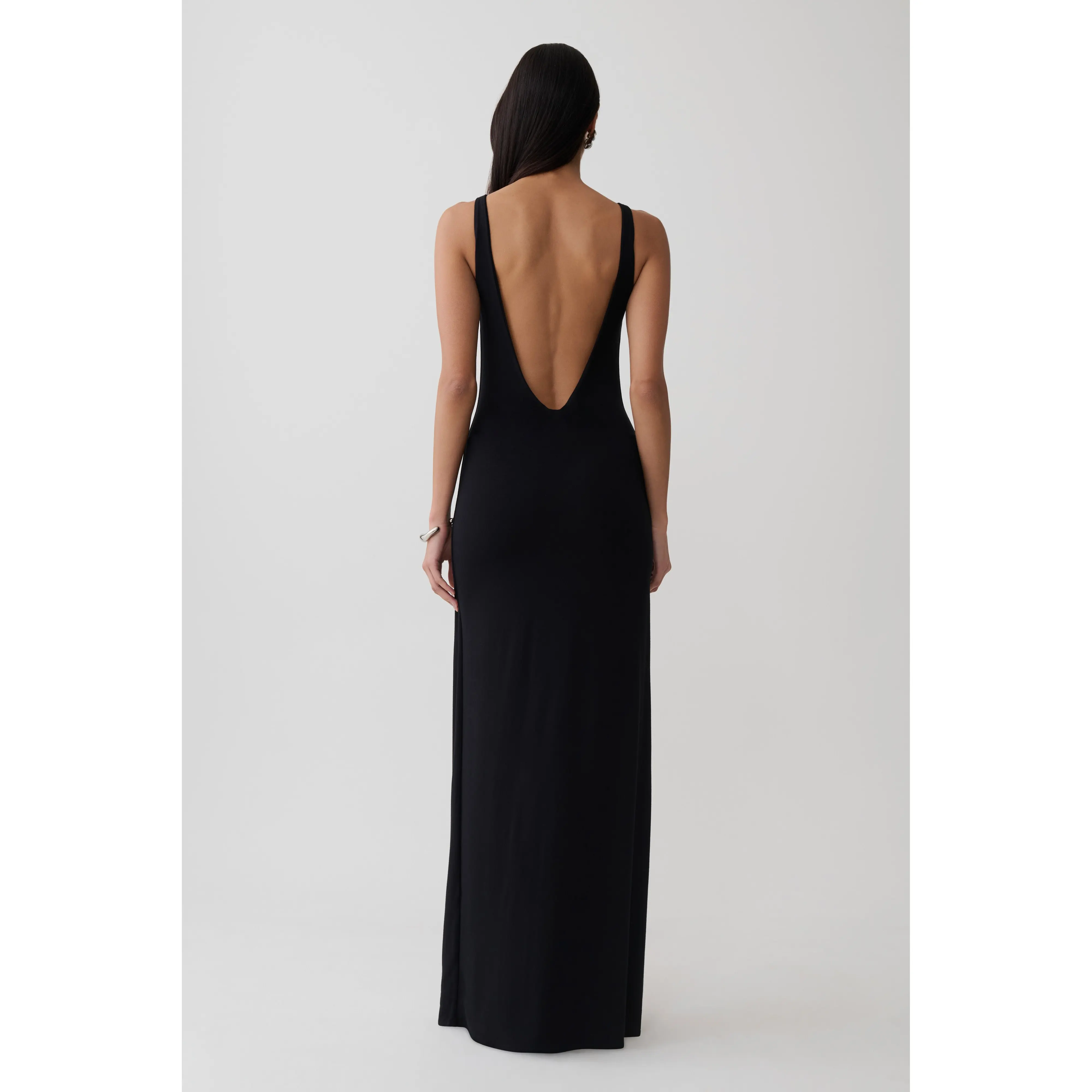 Yura Backless Twist Maxi Dress - Black