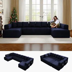 Meibao Shun Modular Sectional Cloud Oversized Convertible Sofa Vacuum Compression for Living Room Box Packaging L-Shaped Modern Chenille Set recliner boneless couch bubble U-Shaped Pink Comfy furniture corduroy Down Blend Loveseat kingdom same time design